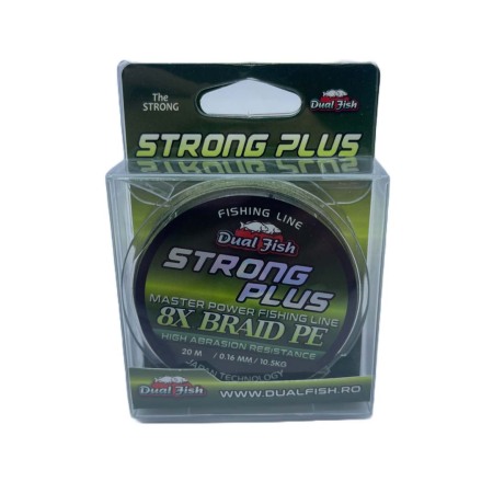Pescuit la crap - Fir TEXTIL 8X STRONG PLUS, 20 m, grosime de 0,16 mm, rezistenta 10,5 kg, Dual Fish