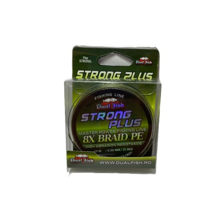 Pescuit la crap - Fir TEXTIL 8X STRONG PLUS, 20 m, grosime de 0,30 mm, rezistenta 21.4 KG,  Dual Fish