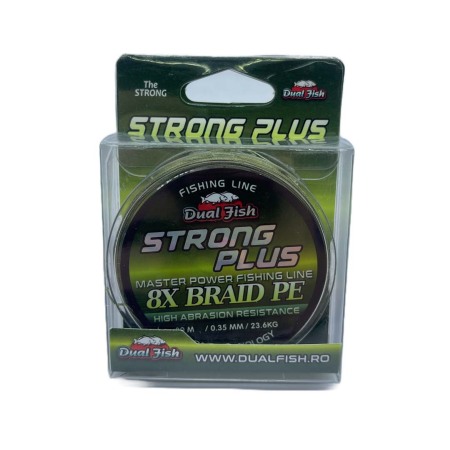Pescuit la crap - Fir TEXTIL 8X STRONG PLUS, 20 m, grosime de 0,35 mm, rezistenta 23,6 kg, Dual Fish