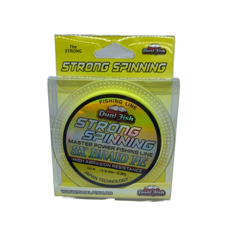 Fire rapitor - Fir TEXTIL 8X STRONG SPINNING, 150 m, grosime de 0,10 mm, rezistenta 15,2 kg, Dual Fish