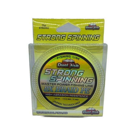 Fire rapitor - Fir TEXTIL 8X STRONG SPINNING, 150 m, grosime de 0,12 mm, rezistenta 17,4 kg, Dual Fish