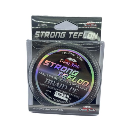 Pescuit la crap - Fir TEXTIL STRONG TEFLON, 100 m, grosime 0,40 mm, rezistenta 25,0 kg, Dual Fish