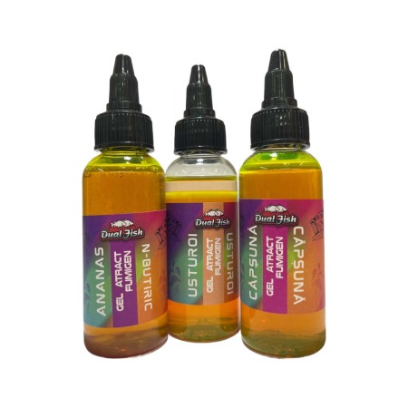 Gel atract feeder-crap fumigen, pentru pescuit, aroma de CAPSUNA, 50 ml, Dual Fish [1]