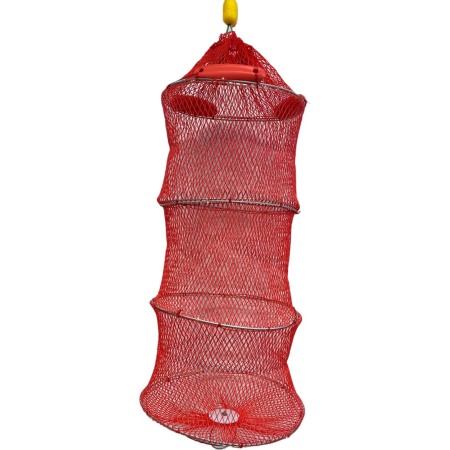 Juvelnice - Juvelnic plasa cauciucat, culoare rosu, 4 cercuri diametru 40 cm, lungime de 1 m, Dual Fish
