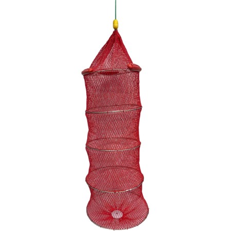 Juvelnice - Juvelnic plasa cauciucat, culoare rosu, 5 cercuri diametru 40 cm, lungime de 1,4 m, Dual Fish