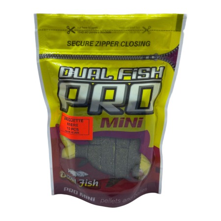 Momeala pentru pescuit briquet - Momeala pentru pescuit briquet srot floarea soarelui, dreptunghiulara, aroma de MIERE, 10 bucati /pachet, Dual Fish