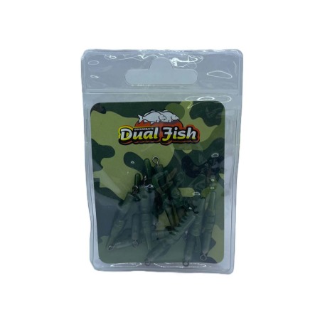 Monturi crap - Montaj montura plumb pierdut cu vartej, 10 bucati /plic, Dual Fish