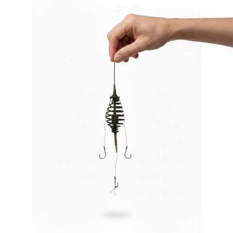 Monturi crap - Montura crap-caras, 3 cârlige, 40 gr,  (cod D-042), Dual Fish