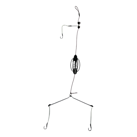 Monturi crap - Montura cu momitor 50 gr, 3 carlige, Dual Fish