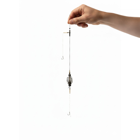 Monturi crap - Montura cu momitor si arc, 40 gr, 2 Carlige, ( cod HD-091),Dual Fish