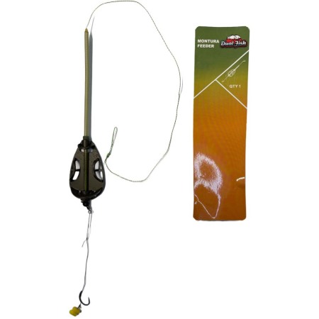 Monturi feeder - Montura method feeder cu tija 2, 40 GR, numar carlig 8, Dual Fish