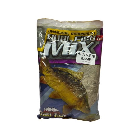 Nada Dual Fish - Nada MIX APA RECE BLACK sub forma de cereale sfaramate pentru pescuit, aditivata, aroma de RAME, 1 kg, Dual Fish