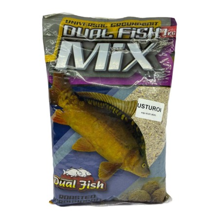 Nada MIX - Nada MIX sub forma de cereale sfaramate pentru pescuit, aditivata, aroma de USTUROI, 1 Kg, Dual Fish
