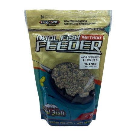 Nada semiumeda - Nada Semiumeda Special Feeder pentru pescuit, aroma de CHOCO SI ORANGE, 750 gr, Dual Fish