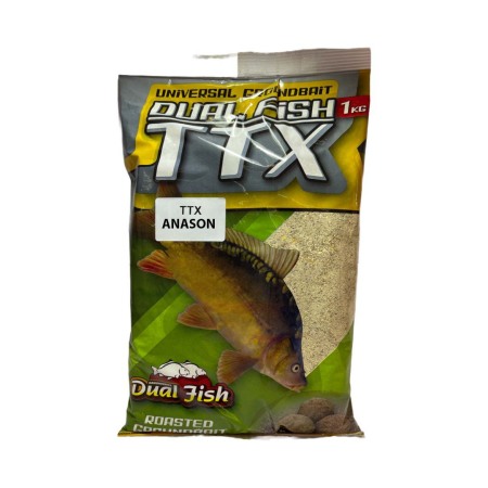 Nada TTX - Nada TTX sub forma de cereale sfaramate pentru pescuit, aditivata, aroma de ANASON, 1 Kg, Dual Fish