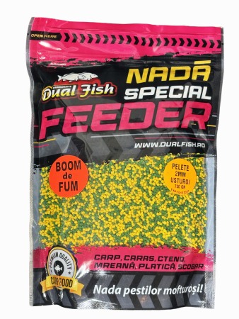 PELETE 2MM BOOM DE FUM SPECIAL FEEDER - PELETE 2MM, BOOM DE FUM SPECIAL FEEDER, AROMA DE USTUROI, 750GR, DUAL FISH