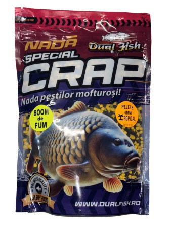PELETE 4MM BOOM DE FUM SPECIAL CRAP - PELETE 4MM, BOOM DE FUM SPECIAL CRAP, AROMA DE TROPICAL, 750GR, DUAL FISH