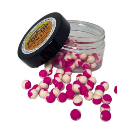 Pop-up - Pop Up, aroma de CAPSUNA SI PESTE, dimensiune de 8 mm, 25 gr, Dual Fish