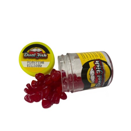 Viermi, rame și biluțe silicon - Porumb artificial (silicon) , culoare rosu, Dual Fish