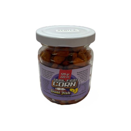 Porumb la borcan fara zeama - Porumb Borcan fara Zeama, aroma de CAPSUNI-ROSU, 125 gr /220 ml, Dual Fish