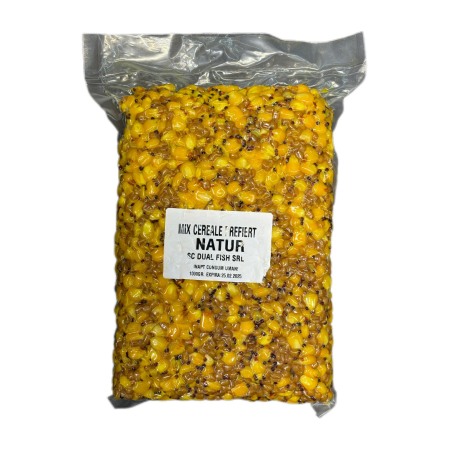 Porumb prefiert - Porumb Prefiert vidat, MIX CEREALE, 1 kg, Dual Fish