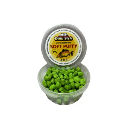 Puffy soft - Puffy Soft, dimensiune medi, aroma de ANASON (VERDE), 50 gr, Dual Fish
