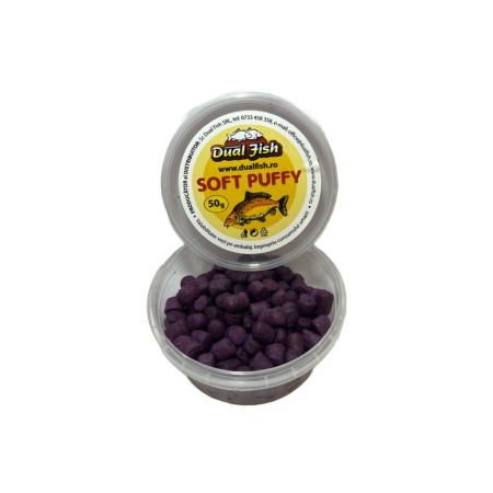 Puffy soft - Puffy Soft, dimensiune mini, aroma de KRILL (MOV), 50 gr, Dual Fish