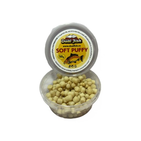 Puffy soft - Puffy Soft, dimensiune medi, aroma de CASCAVAL (ALB), 50 gr, Dual Fish