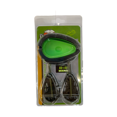 Momitoare method feeder - Set matrita + 2 momitoare method feeder, 40 GR + 40 GR, Dual Fish