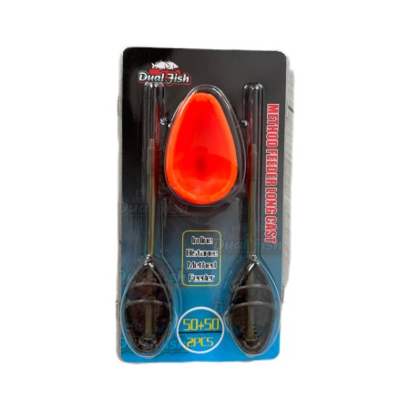 Plumbi/Momitoare feeder - Set matrita + 2 momitoare method feeder, 50 GR + 50 GR, Dual Fish