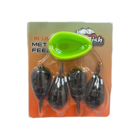Plumbi/Momitoare feeder - Set matrita + 4 momitoare method feeder, 20 GR + 30 GR + 40 GR + 50 GR, Dual Fish