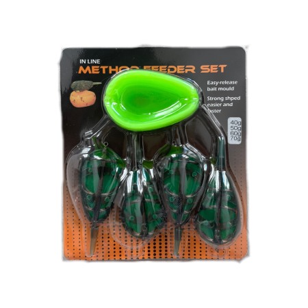 Plumbi/Momitoare feeder - Set matrita + 4 momitoare method feeder, 40 GR + 50 GR + 60 GR + 70 GR, Dual Fish