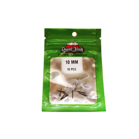 Accesorii feeder - Spini cu silicon 10 mm, 10 bucati/plic, Dual Fish
