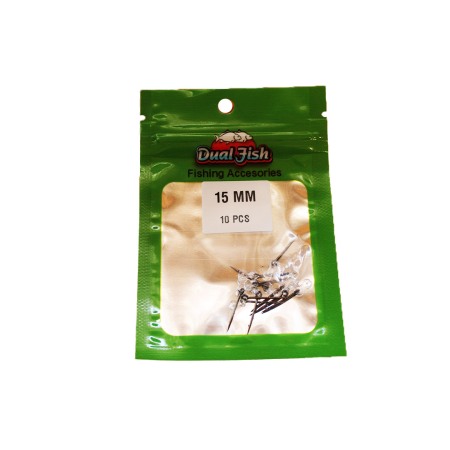 Accesorii feeder - Spini cu silicon 15 mm, 10 bucati/plic, Dual Fish