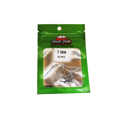 Accesorii feeder - Spini cu silicon 7 mm, 10 bucati/plic, Dual Fish