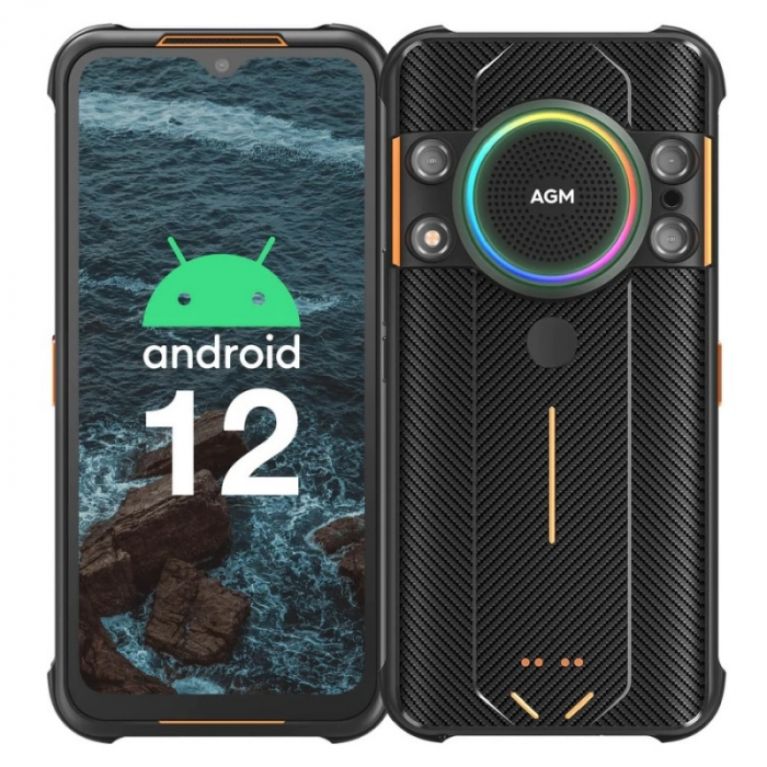 Mobiltelefon AGM H5 Pro Fekete, 4G, IPS 6,52", Night Vision, 8GB RAM, 128GB ROM, Android 12, Helio G35, NFC, 7000 mAh, Dual SIM [2]