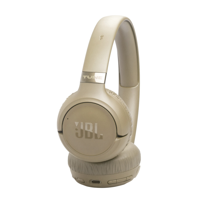 JBL Tune 680NC On-Ear Fejhallgató, Bézs, Wireless, Bluetooth 6.0, ANC, JBL Pure Bass, 76 óra Üzemidő, Multipoint [6]