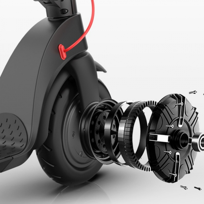 10 colos kerekek 350W motorral és gumiabronccsal az iSEN X8 elektromos rollerhez [4]