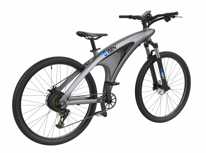 Elektromos kerékpár iSEN Q5 Szürke, 650 W, kerék 27,5", 9 Shimano sebesség, Teljesen elektromos vagy rásegített vezetés, 45 km/h, Kivehető akkumulátor, IPX4 [5]