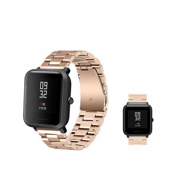 Bratara de schimb din metal cu zale mari pentru smartwatch Xiaomi AmazFit Bip [5]
