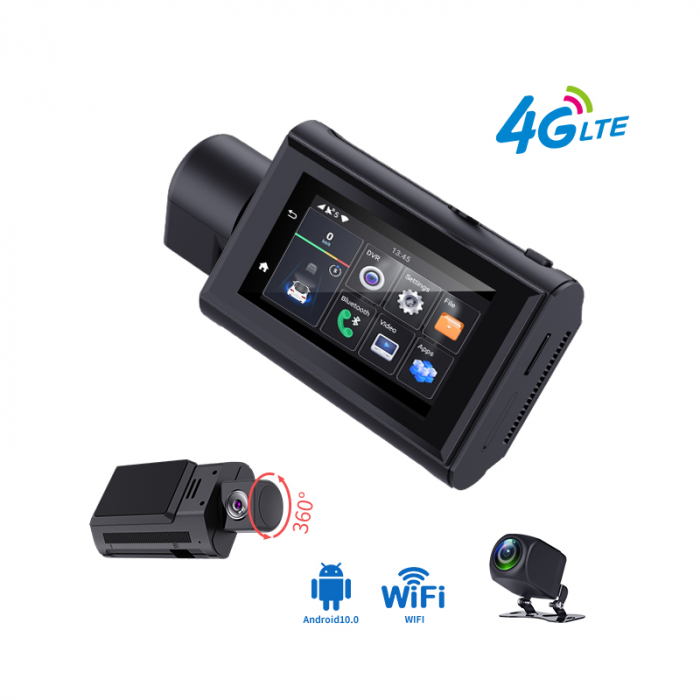 iSEN G3 4G Mini kétlencsés autós kamera, 270°-os kameraforgatás, GPS, ADAS, parkolásfigyelés, WiFi, távfelügyelet, G-érzékelő, G-érzékelő [3]