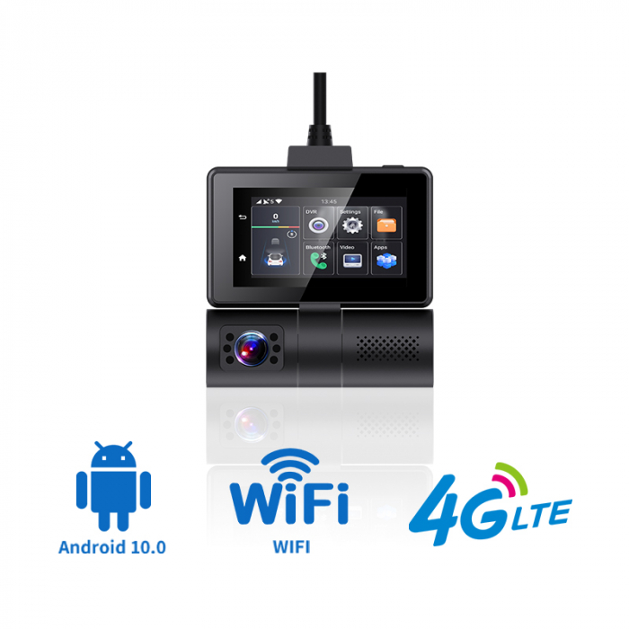 Mini autós DVR kamera iSEN G5, 4G, 3" kijelző, 2 GB RAM, 32 GB ROM, Android 10, Kétirányú kommunikáció, Parkolásfigyelés, GPS, WiFi, ADAS, G-szenzor [2]