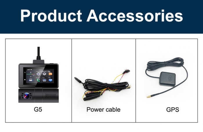 Mini autós DVR kamera iSEN G5, 4G, 3" kijelző, 2 GB RAM, 32 GB ROM, Android 10, Kétirányú kommunikáció, Parkolásfigyelés, GPS, WiFi, ADAS, G-szenzor [4]