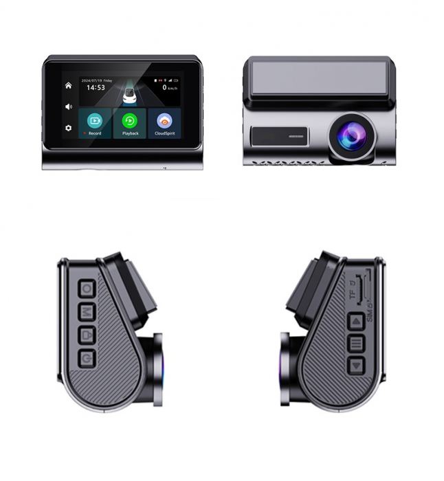 Autós kamera iSEN P85, 4G LTE, 3" IPS, 2K 25fps, WiFi hotspot, Beidou GPS, távfelügyelet, G-szenzor, kétirányú kommunikáció, első/hátsó kamera [2]