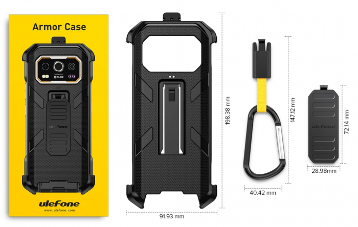 Többfunkciós Védőtok Ulefone Armor 27T Sorozathoz Karabinerrel és Csipesszel [2]