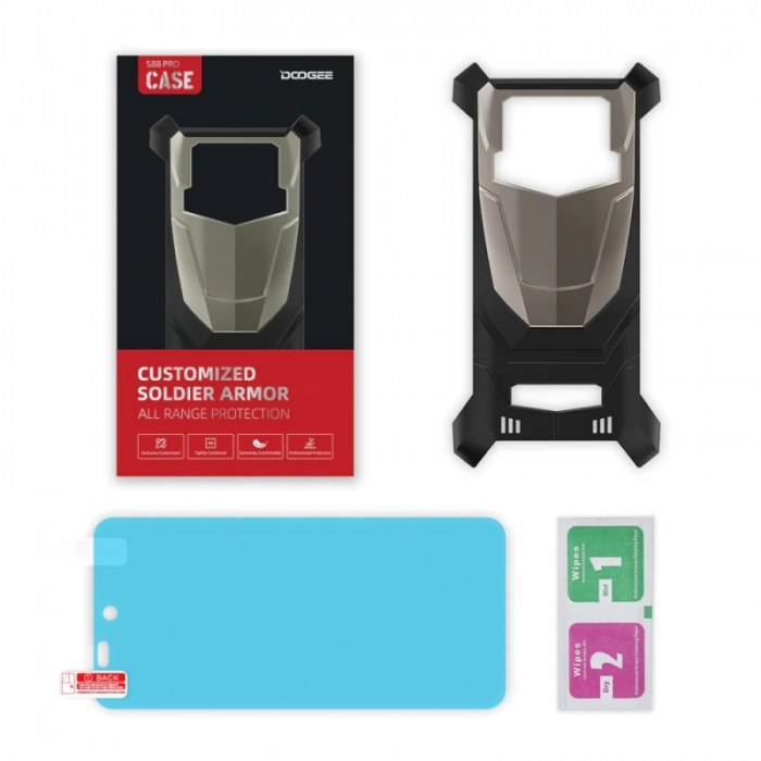 Pachet carcasa si folie de protectie Doogee Soldier Armor pentru Doogee S88 Pro si Doogee S88 Plus [6]