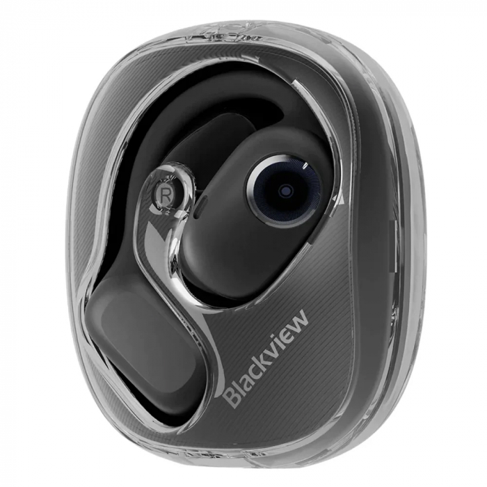 Vezeték nélküli open-ear Blackview AirBuds 100 fülhallgató 500mAh töltőtokkal, Bluetooth 5.3, Onyx Black [3]