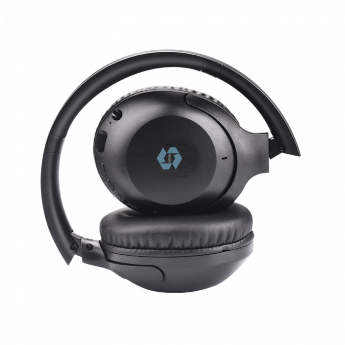 Casti wireless over-ear pliabile iSEN HL2, Negru, Bluetooth v5.3, Microfon incorporat, ANC (active noise cancelling), Bas stereo, 300mAh [2]