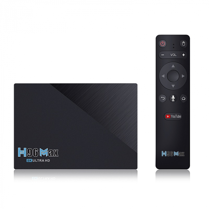 iSEN H96 MAX Pro Okos Médialejátszó TV Box, 8K, 8GB RAM, 64GB ROM, RK3566 QuadCore, Android 11, Giroszkópos távirányító, Hangvezérlés [2]