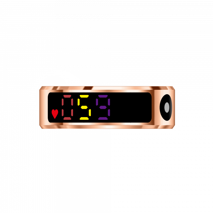 iSEN R12 Okos gyűrű Arany, Szívritmus, Vér oxigén, HRV, Stressz, Alvás, Lépésszámláló, Távolság és kalóriák, Hőmérséklet, Sport módok, Táv fényképezés, Töltőtok, 16 mAh [5]